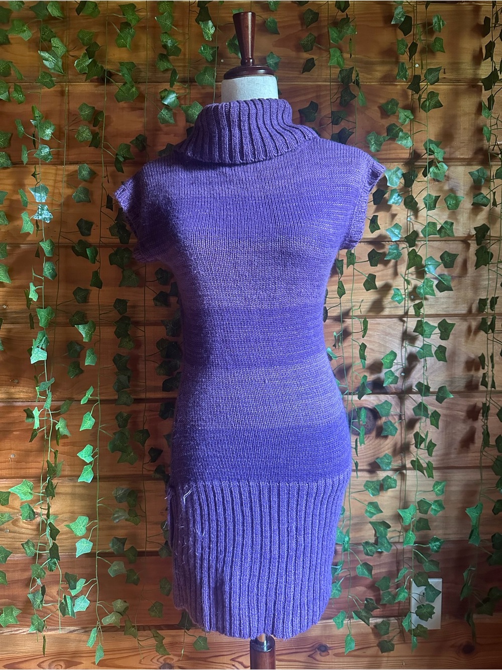 Purple Stripe Knit Dress